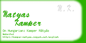 matyas kamper business card